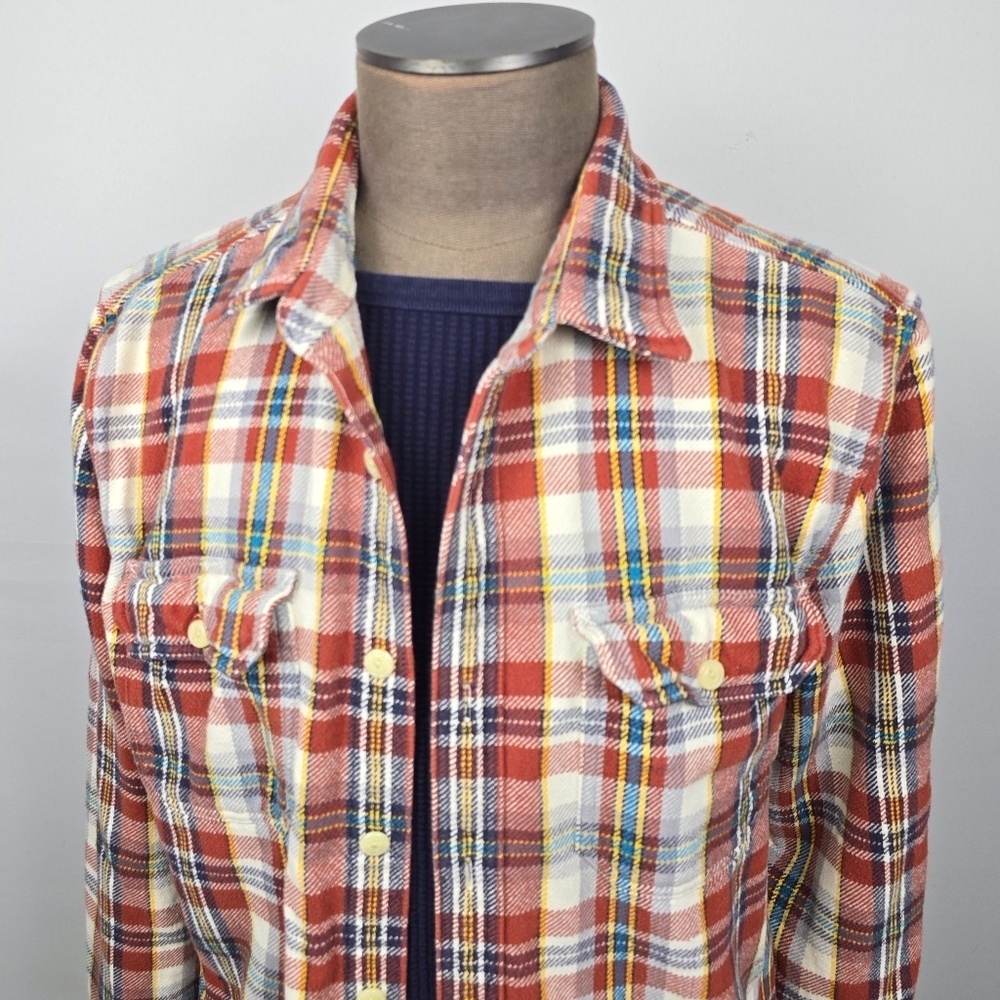 American Eagle Outfitters Mens XXL Plaid Button Up Heavyweight Flannel Shirt